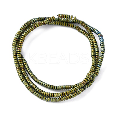 Electroplated Non-magnetic Hematite Beads Strands G-P571-A01-01B-1