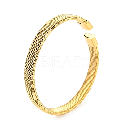 304 Stainless Steel Wire Mesh Cuff Bangles for Women BJEW-D022-01D-G-1