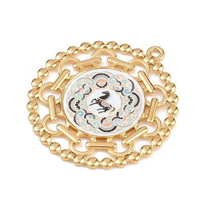 Printed 304 Stainless Steel Pendants STAS-C146-06G-01-1
