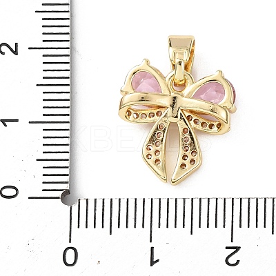 Brass Micro Pave Cubic Zirconia Pendants KK-Z141-04G-1
