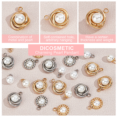 24Pcs 3 Style 2 Color 304 Stainless Steel Pendants STAS-DC0005-55-1
