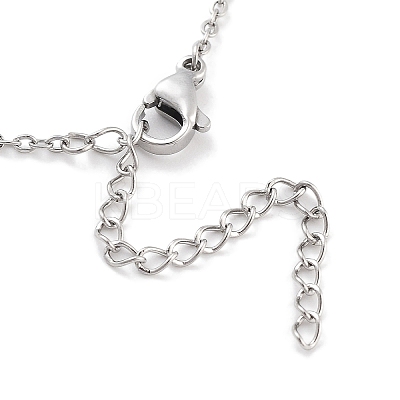 Valentine's Day Brass Micro Pave Clear Cubic Zirconia Pendant Necklaces LS-NJEW-B101-06P-1