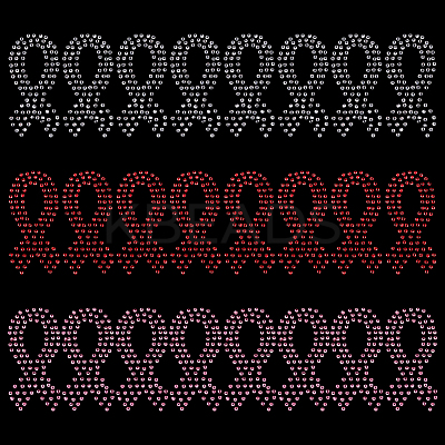 24Pcs 3 Colors Ribbon Eco-Friendly Acrylic Hotfix Rhinestone DIY-FG0005-01-1
