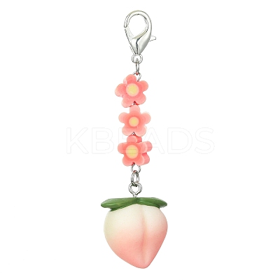 Fruit Resin Pendant Decoration HJEW-JM01554-04-1