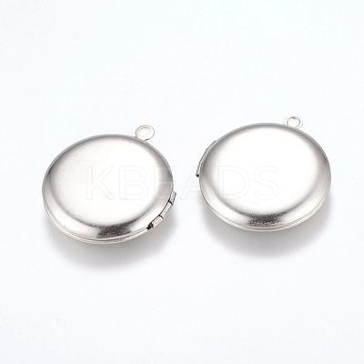 Tarnish Resistant 304 Stainless Steel Locket Pendants STAS-G146-16P-1