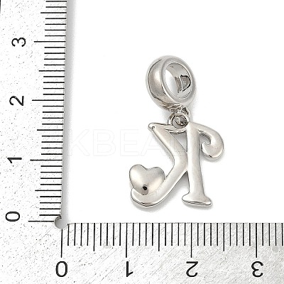 Brass European Dangle Charms KK-Z097-01K-GP-1