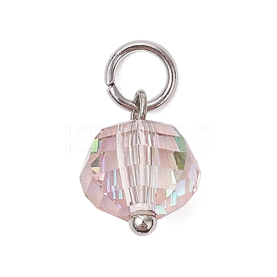 304 Stainless Steel Open Jump Rings ande Glass Beads Pendants PALLOY-JF03599-02-1