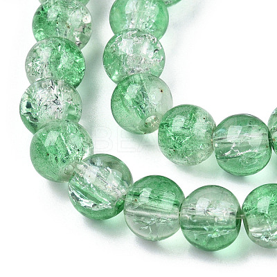 Baking Paint Crackle Glass Bead Strands LS-CCG-S001-8mm-19-1