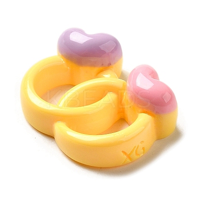 Valentine's Day Theme Opaque Resin Decoden Cabochons LS-RESI-G092-01F-1