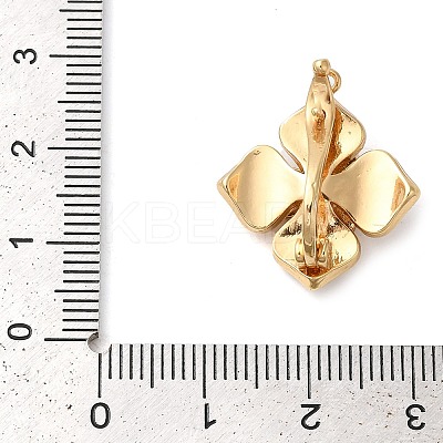 Brass with Enamel Fold Over Clasps KK-G505-22G-1