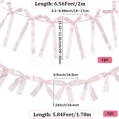 2 Styles Cloth Bowknot Banners AJEW-SP0002-70B-1