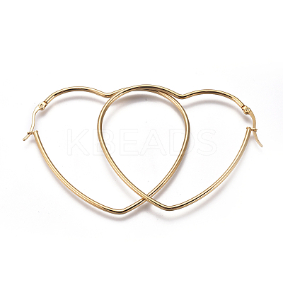 201 Stainless Steel Hoop Earrings LS-EJEW-A052-12C-1
