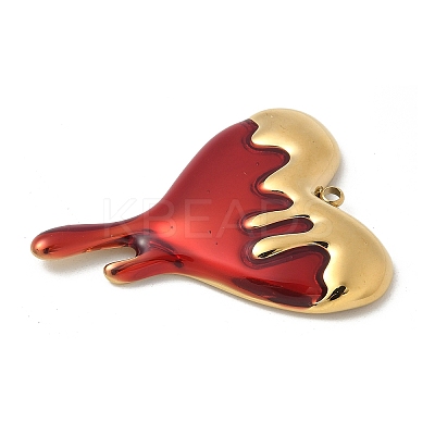304 Stainless Steel Enamel Pendants STAS-V015-23G-1