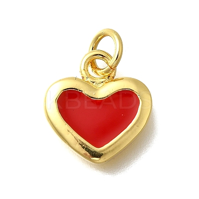 Brass with Enamel Pendants KK-D295-26G-01-1