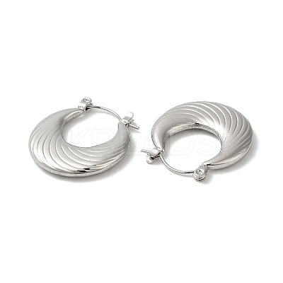Non-Tarnish 304 Stainless Steel Hoop Earrings for Women EJEW-Z026-19P-1