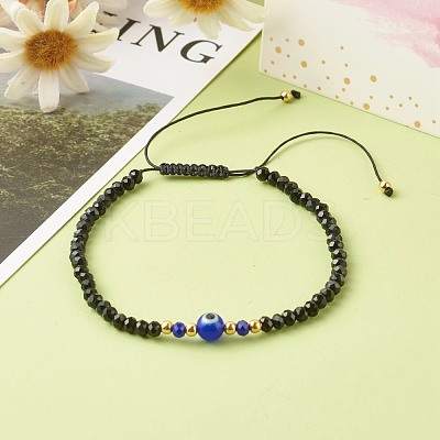 Adjustable Nylon Thread Braided Bead Bracelet BJEW-JB06441-02-1