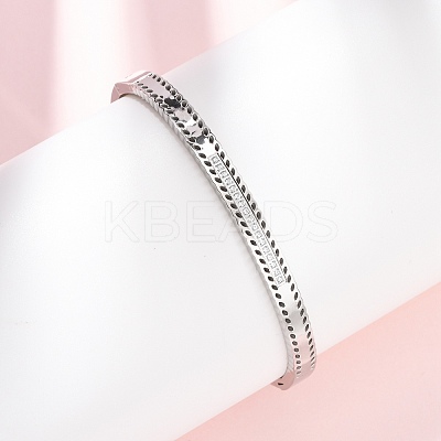 304 Stainless Steel Micro Pave Cubic Zirconia Hinged Bangles for Women BJEW-Z146-04P-1