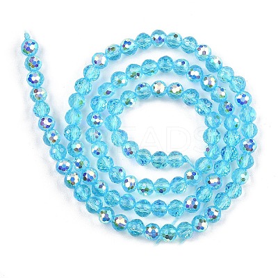 Electroplate Transparent Glass Beads EGLA-B013-02A-AB03-1