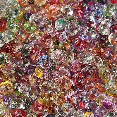 6/0 Spray Paint Fringe Glass Seed Beads SEED-H003-11H-1