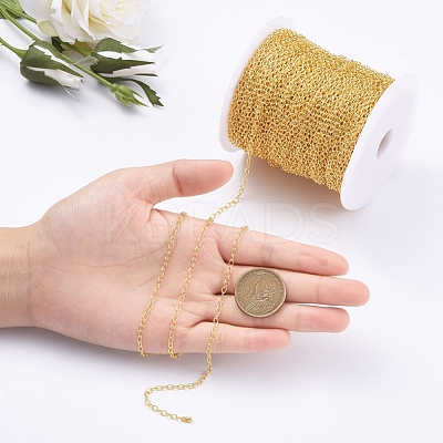 Brass Cable Chains CHC024Y-G-1