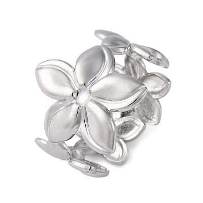 Brass Adjustable Open Cuff Rings for Women RJEW-R021-01P-1