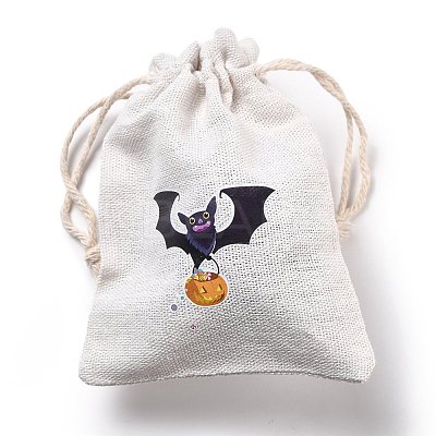 Halloween Cotton Cloth Storage Pouches ABAG-M004-01G-1