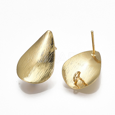 Brass Stud Earring Findings X-KK-S348-353-1