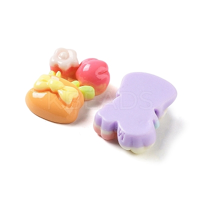 Opaque Resin Cabochons RESI-G085-01-1
