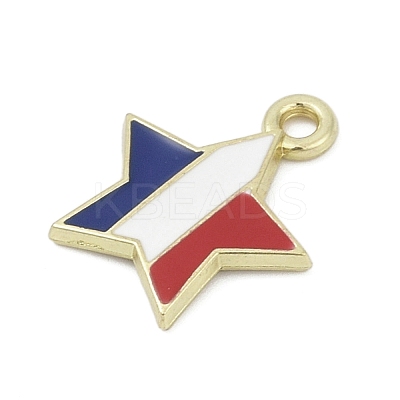 Independence Day Alloy Enamel Pandants PALLOY-V001-07B-1