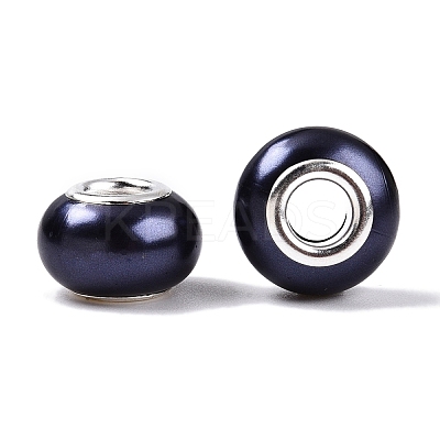 Imitation Pearl Style Resin European Beads RPDL-T003-001A-01-1