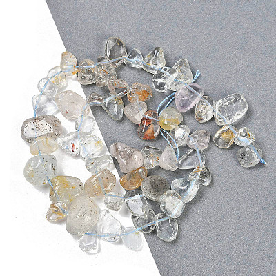 Natural Topaz Nuggets Beads Strands G-B125-A16-01-1