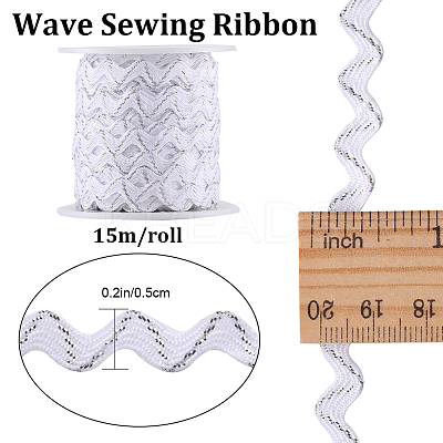 1Pc Wavy Polyester Ribbons OCOR-GF0003-01C-1