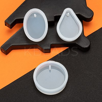 30Pcs 3 Style DIY Silicone Pendant Molds DIY-LS0003-16-1