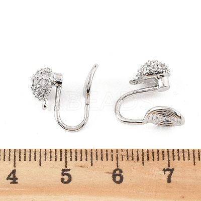 Brass Clip-on Earring Findings LS-KK-K371-27B-P-1