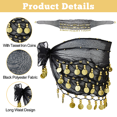Polyester Tassel Fringe Trimming AJEW-WH0651-70A-1
