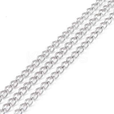 Tarnish Resistant 304 Stainless Steel Curb Chains CHS-S006-JA615-2-1
