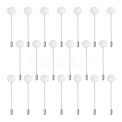 Tarnish Resistant 304 Stainless Steel Brooch Findings X-STAS-S066-01-1