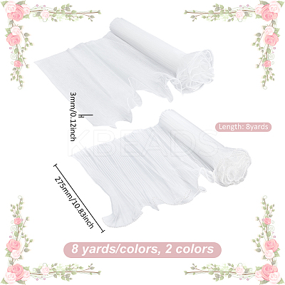 16 Yards 2 Colors Organza Flower Bouquet Wrapping Mesh Paper DIY-UN0007-72-1