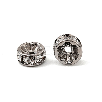 Brass Rhinestone Spacer Beads X-RB-A014-Z8mm-01B-NF-1