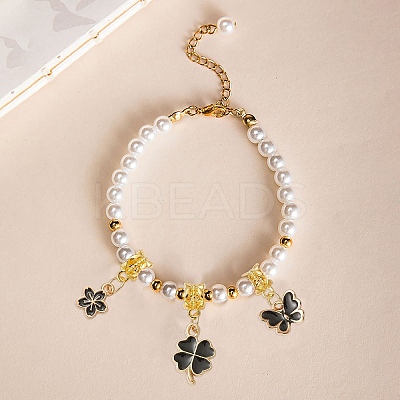 50Pcs 10 Styles Alloy Black Enamel European Dangle Charms PALLOY-CJ0002-79-1