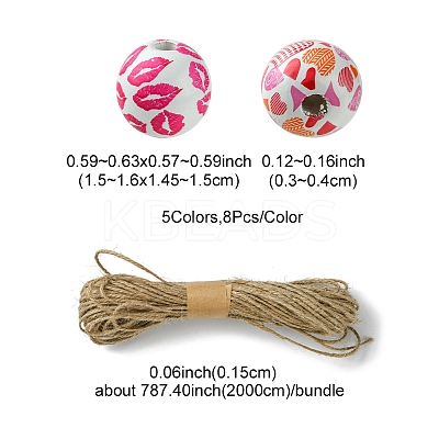 DIY Valentine's Day Pendant Decoration Making Kits DIY-FH0006-49-1