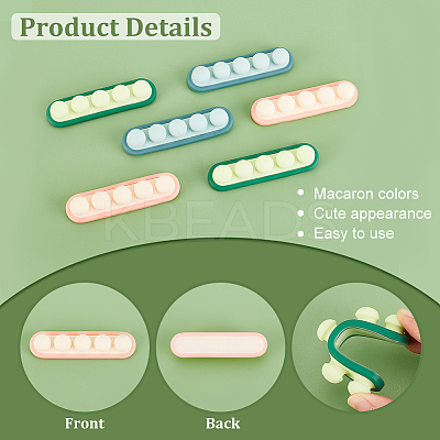 6Pcs 3 Colors Adhesive Silicone Cord Organizer FIND-AR0002-42-1