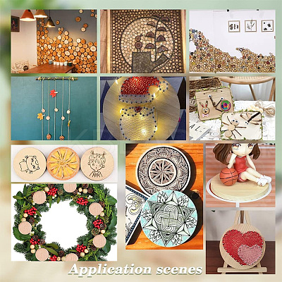 100Pcs Grass Wood Cutouts WOOD-PH0002-53A-1