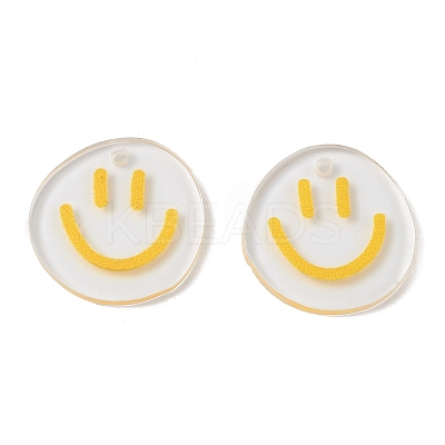 Transparent Printed Acrylic Pendants TACR-P005-01F-1