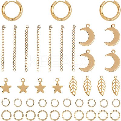 DIY 304 Stainless Steel Earring Making Kits DIY-UN0001-71G-1