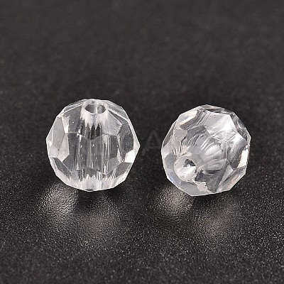 Round Transparent Acrylic Beads X-DB8mmC01-A-1
