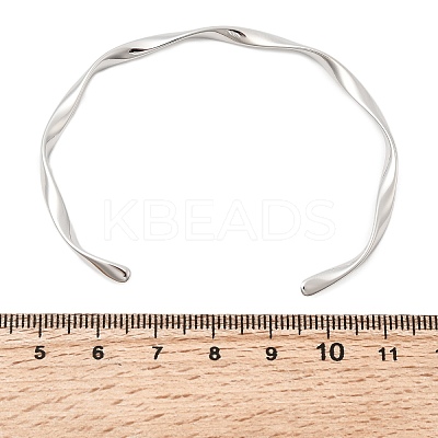 304 Stainless Steel Cuff Bangles for Women BJEW-G776-02P-1