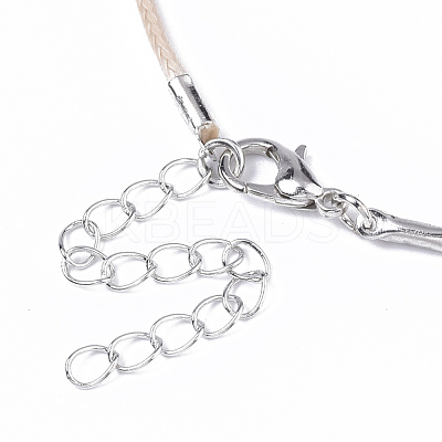 Waxed Cotton Cord Necklace Making MAK-S032-1.5mm-B15-1