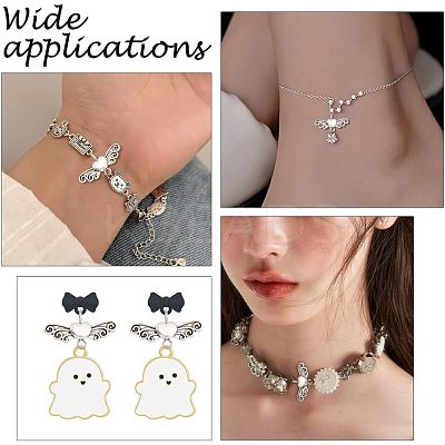 100Pcs Tibetan Style Alloy Heart with Wing Connector Charms TIBE-HY0001-02-1