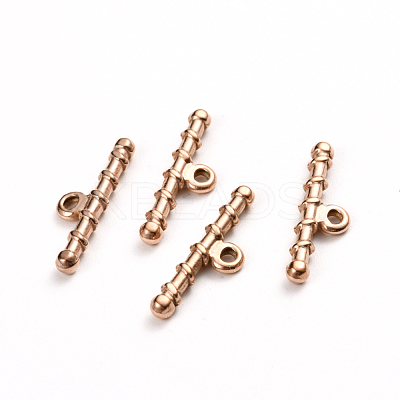 Ion Plating(IP) 304 Stainless Steel Toggle Clasps Parts STAS-D142-05C-RG-1